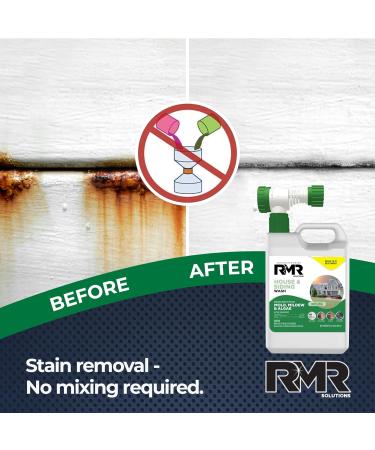 RMR House and Siding Wash - Commercial-Grade Stain Remover for Mold Mildew & Algae | 64 oz with Hose-End Adapter - International Shipping Available - Buy Online on GoSupps.com
