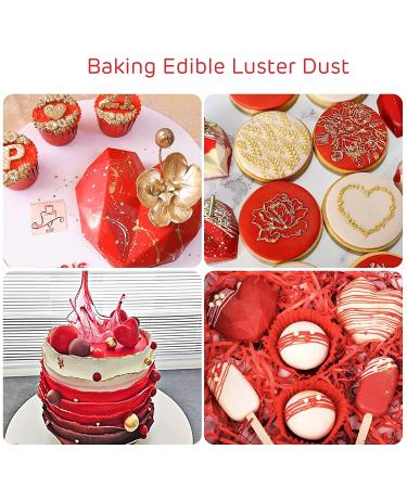 Red Edible Luster Dust 10g - Food Grade Tasteless Dessert Dust for Baking - Cherrysea Food Coloring Powder for Cupcakes, Cake Pops, Fondant, Chocolate, Candy - Buy Online on GoSupps.com