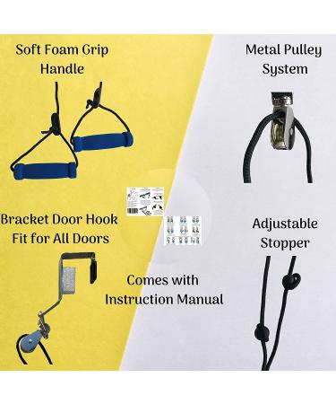 X-Hero Shoulder Pulley Exercise System for Physical Therapy - Metal Bracket Over The Door Pulley for Frozen Shoulder Rehab - Buy Online on GoSupps.com