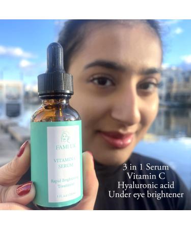 FAMI UK Vitamin C Hydrating & Brightening Serum for Rid of Blemishes - Suitable for Daily Use - Buy Online on GoSupps.com