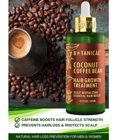 Botanical Hair Growth Caffeine Oil | Scalp Revitalizing Pre-Shampoo for Hair Loss | Biotin Hair Thickening Treatment for Women & Men - 4.2 Fl Oz - Buy Online on GoSupps.com