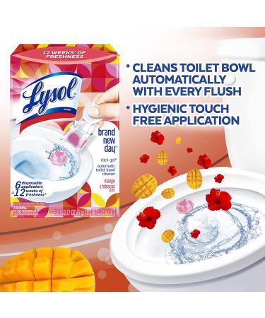 Lysol Click Gel Automatic Toilet Bowl Cleaner - Mango & Hibiscus - 6 Pack - Buy Online on GoSupps.com