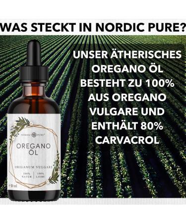 Buy Nordic Pure Oregano Oil 30ml - 100% Pure Essential Oil No Additives Food Quality 1200 Drops Imported from Germany - Buy Online on GoSupps.com