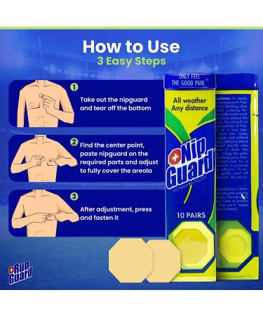NipGuards Nipple Cover - Ultimate Protection for Endurance Athletes (60) | Since 1998 - Buy Online on GoSupps.com