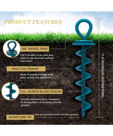 Eurmax Dog Ground Spike - 16 to 500lbs for All Pets | Royal Blue & Navy Blue Options - Buy Online on GoSupps.com