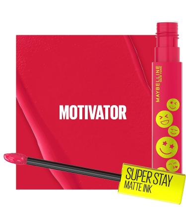 Maybelline Super Stay Matte Ink Lipstick in Motivator Red | Long Lasting & Transfer Proof Lip Makeup | Moodmakers Collection | 0.17 Fl Oz (Pack of 1) - Buy Online on GoSupps.com