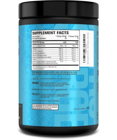 Jacked Factory Nitric Surge Stim Free Pre Workout Powder - Caffeine Free (Blue Raspberry Cherry Kiwi 30 Servings) - Buy Online on GoSupps.com