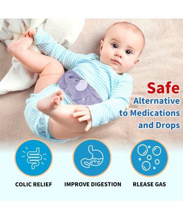 Baby Colic Relief: Heated Tummy Wrap for Gas & Upset Stomach - Elephant Design - Buy Online on GoSupps.com