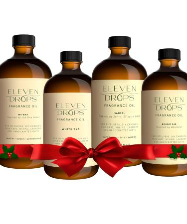 My Way + White Tea + Santal + Bougie 540 Fragrance Oil Set 16 oz Premium Oils for Diffusers Candle Making Soap & More USA Made Long Lasting IFRA Compliant Non-Diluted Vegan & Pet Safe