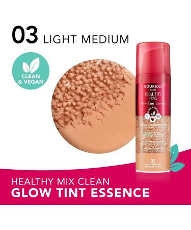 Bourjois Healthy Mix 03 Medium clair Glow Tint Essence Effet peau nue Fini clatant Hydratant teint la texture fra che et l g re Formule clean et v gane 30 ml L ger et moyen - Buy Online on GoSupps.com