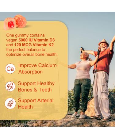 NEVISS D3 5000IU K2 Gummies + Marine Algae Calcium Gummies Bundle - Buy Online on GoSupps.com