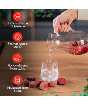 Puraja Red Jaspis Gemstones Set - 350g Natural Raw Healing Stones for Water Chakra & Versatile Use - Buy Online on GoSupps.com