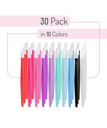 Mr. Pen Plastic Handle Nail Cuticle Pusher 30 Pack - Colorful Rubber Tipped Tool for Nails - Buy Online on GoSupps.com