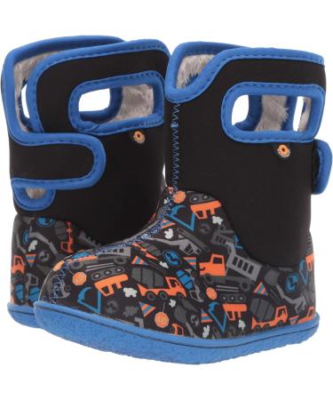 Bogs Baby Wellington Boots Plum Flower Stripe 71565 | Size UK 3-8, 9 (Child) | Construction Black Multi - Buy Online on GoSupps.com