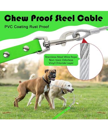 Waterproof Drag Line for Dogs | Chew-Proof Tie-Out Linen 3-30m | Robust Training Leash for Large & Small Dogs (5m Green) - Buy Online on GoSupps.com