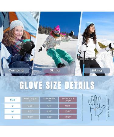 Andorra Women's Touchscreen Waterproof Ski Mittens - Black Medium - Buy Online on GoSupps.com