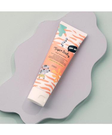 Tiger Baby SPF 50 Plant-Based Natural Sunscreen | Organic Broad Spectrum Mineral Sunscreen 3oz | Cruelty-Free - Buy Online on GoSupps.com