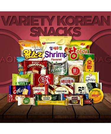 Dagaon Favorite Korean Snack Box 24 Count - Variety of Korean Treats for All Occasions and Everyone - Buy Online on GoSupps.com