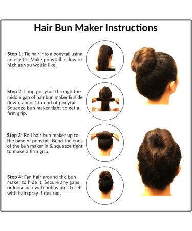Styla Hair Magic Bun Maker - 2 Small 2 Large Brown Foam Twisters for Easy Perfect Buns - Buy Online on GoSupps.com