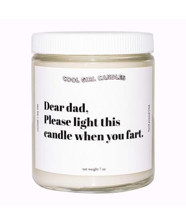 Cool Girl Candles |Dad Light This When You Fart Cotton + Vanilla Scented Candle | All Natural Coconut Soy Wax |Best Strong Scented Candles for Home Fragrance | Clean Burning | Funny Gifts | 8.5 fl oz