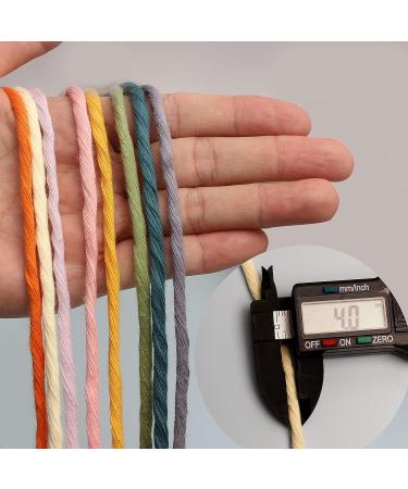 4mm Single Strand Yellow Macrame Cord - 80m Colored Cotton Rope for Wall Hangings, Plant Hangers & Crafts - Buy Online on GoSupps.com