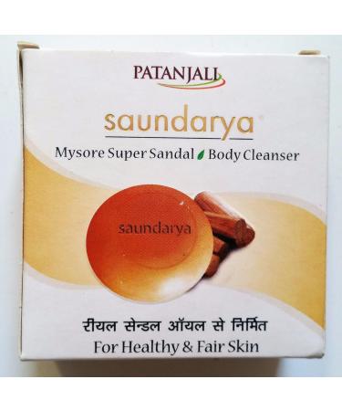 Patanjali Saundarya Mysore Super Sandal Body Cleanser Soap (150g 75g X2) - Buy Online | Best International Shipping - Buy Online on GoSupps.com
