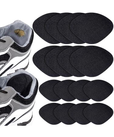 16 pieces of shoe for holes self -adhesive shoe heel repair shoe hole repair for sneakers leather shoes high heels shoe patch (black) - Buy Online on GoSupps.com