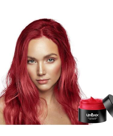 UrbanX Washable Hair Coloring Wax - Unisex Red Dye Cream for Temporary Styling Cosplay & Natural Looks - Buy Online on GoSupps.com