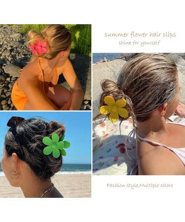 8PCS Flower Hair Claw Clips for Women and Girls - Strong Hold Matte Claw Clips in Bright Colors - Ideal for Thick and Thin Hair - Buy Online on GoSupps.com