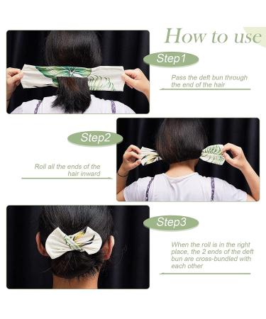 4-Piece Deft French Twist Bun Maker Set | Cloth Headband Lazy Hair Curler & Accessories for Women - Stylish Pattern - Buy Online on GoSupps.com