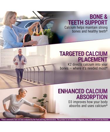  2 Liquid Vitamin D3 K2 Drops with Calcium for Adults | Vitamin D3 10 000 IU | D3 K2 with Calcium for Bone Health & Immunity Support | Joint Health Supplement | Non-GMO | Vegan - Buy Online on GoSupps.com