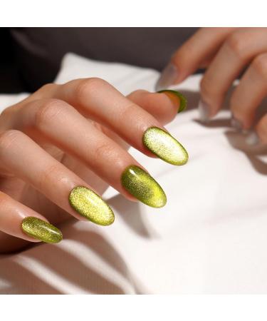 Bluesky Cat Eye Gel Nail Polish 10ml Citrine Glow - LSD02 Green Soak-Off Gel Polish for 21 Day Manicure Professional Salon & Home Use Requires Curing Under UV/LED Lamp - Buy Online on GoSupps.com