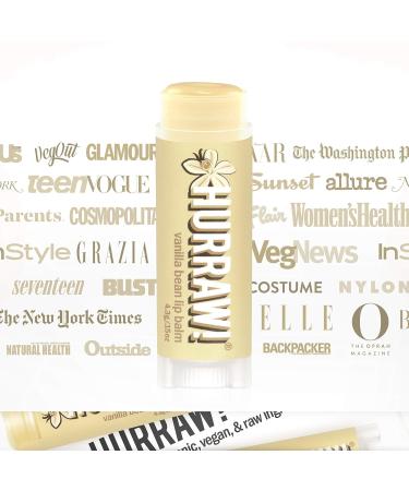 Hurraw! Vanilla Bean Lip Balm 3 Pack: Organic Certified Vegan Cruelty and Gluten Free. Non-GMO 100% Natural Ingredients. Bee Shea Soy and Palm Free. Made in USA Vanilla Bean 3 Count (Pack of 1) - Buy Online on GoSupps.com