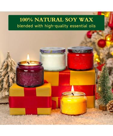 Christmas Candles for Women - Aromatherapy Scented Soy Wax Gift Set for Her Mom Wife & Friends | Ideal for Home Meditation Bath & Relaxation - Buy Online on GoSupps.com