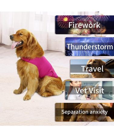 Cattamao Comfort Dog Anxiety Relief Coat - Calming Vest for Thunderstorm, Travel, Fireworks - XS-XL Sizes - Rose (Medium) - Pack of 1 - Buy Online on GoSupps.com