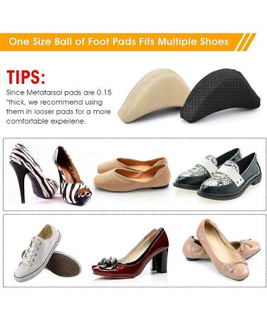 WLLHYF Adjustable Soft Shoe Filler Big Toe Plug 2 Pairs - Unisex Shoe Inserts for Relief Foot Pain in High Heels - Skin+Black - Buy Online on GoSupps.com