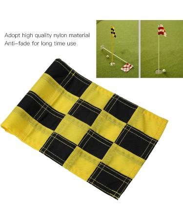 WNSC Golf Flag - Checkered Hole Pole Cup Flags - Nylon - Backyard Outdoor - Black Yellow - Buy Online on GoSupps.com