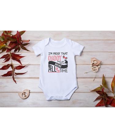Hippowarehouse Daddy Does Not Watch Racing Baby Vest | Short Sleeve Bodysuit - Buy Online on GoSupps.com