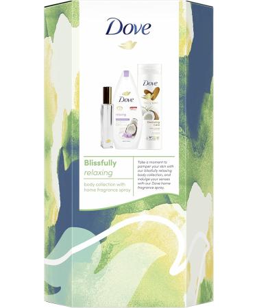 Dove Blissfully Relaxing Body Collection with home fragrance spray Gift Set perfect gifts for her 2 piece White - Buy Online on GoSupps.com