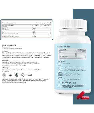 mars by GHC Beast Mode Combo | Plant-Based Nitric Oxide & Creatine Capsules | Pack of 1 120 Count (Pack of 1) - Buy Online on GoSupps.com