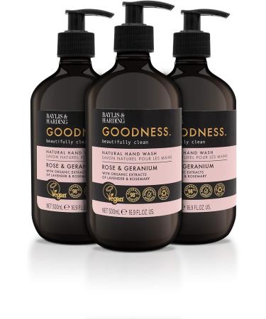 Baylis & Harding Goodness Rose & Geranium Toiletries Bundle - 9 Bottles, Vegan Friendly Hand Wash, Body Wash & Bath Soak - Buy Online on GoSupps.com