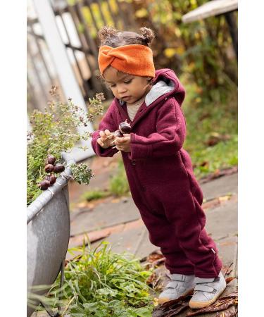 Disana Baby's Jumpsuit 50-56 cm Bordeaux | Organic Onesie for Infants - Buy Online on GoSupps.com