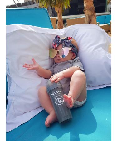 Twistshake Anti-Colic 260ml/8oz Pastel Grey - Reduce Colic and Comfort Your Baby - Buy Online on GoSupps.com