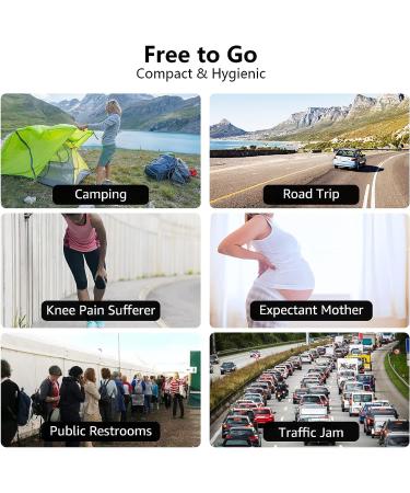 Female Urination Device - Reusable Silicone Portable Urinal for Women | Black Funnel for Travel, Camping, Outdoors, Car | Pee Standing Up & Post Surgery Aid - Buy Online on GoSupps.com