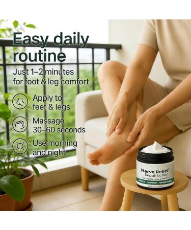 Nerve Cream Magnesium Lotion for Sleep & Varicose Veins Treatment for Legs - Lotion Cream for Body Joint Knee Lumbar Neck Hand and Feet - Buy Online on GoSupps.com