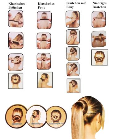 2 Set Hairstyle Aid - Black & Red Hair Twister Clips | Ponytail Holders & Grippers for Perfect Hair - Buy Online on GoSupps.com