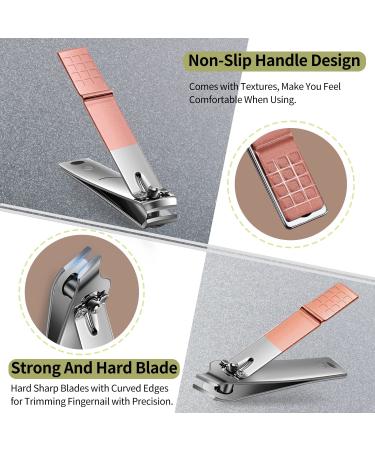 SUBESING 8 in 1 Professional Manicure and Pedicure Kit with Leather Travel Case - Pink - Buy Online on GoSupps.com
