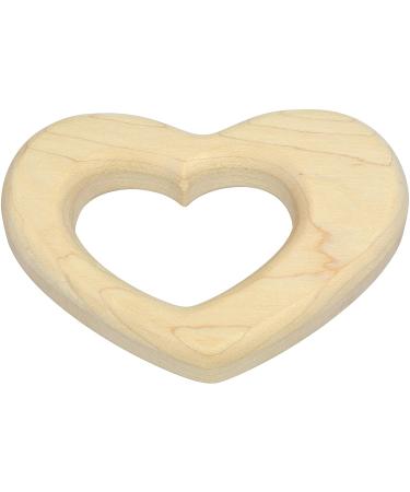 Handcrafted Heart Shaped Maple Teether - USA Made | Eco-Friendly Baby Toy - Buy Online on GoSupps.com