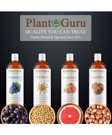 Plant Guru Grapefruit Seed Oil 32 fl. oz. Cold Pressed 100% Pure & Natural Carrier Skin Face Body & Hair Growth Moisturizer. Great for DIY Creams Lotions and Lip Balms - Buy Online on GoSupps.com