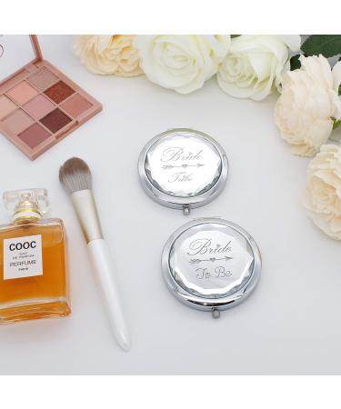 Pack of 12 Compact Pocket Makeup Mirrors - Bride to Be & Bride Tribe Set for Bridal Shower, Bachelorette Party Gift - Buy Online on GoSupps.com
